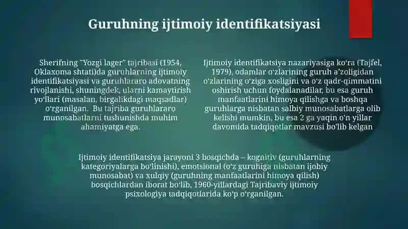 Ijtimoiy Psixologiyada Guruhlar Muammosi 4