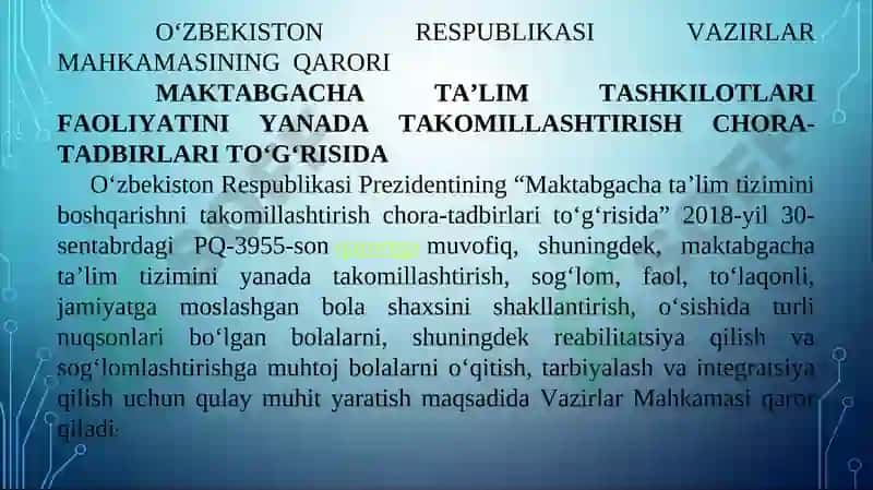 "Qisqa muddatli guruhlarda bolalarni maktabga tayyorlash" 4