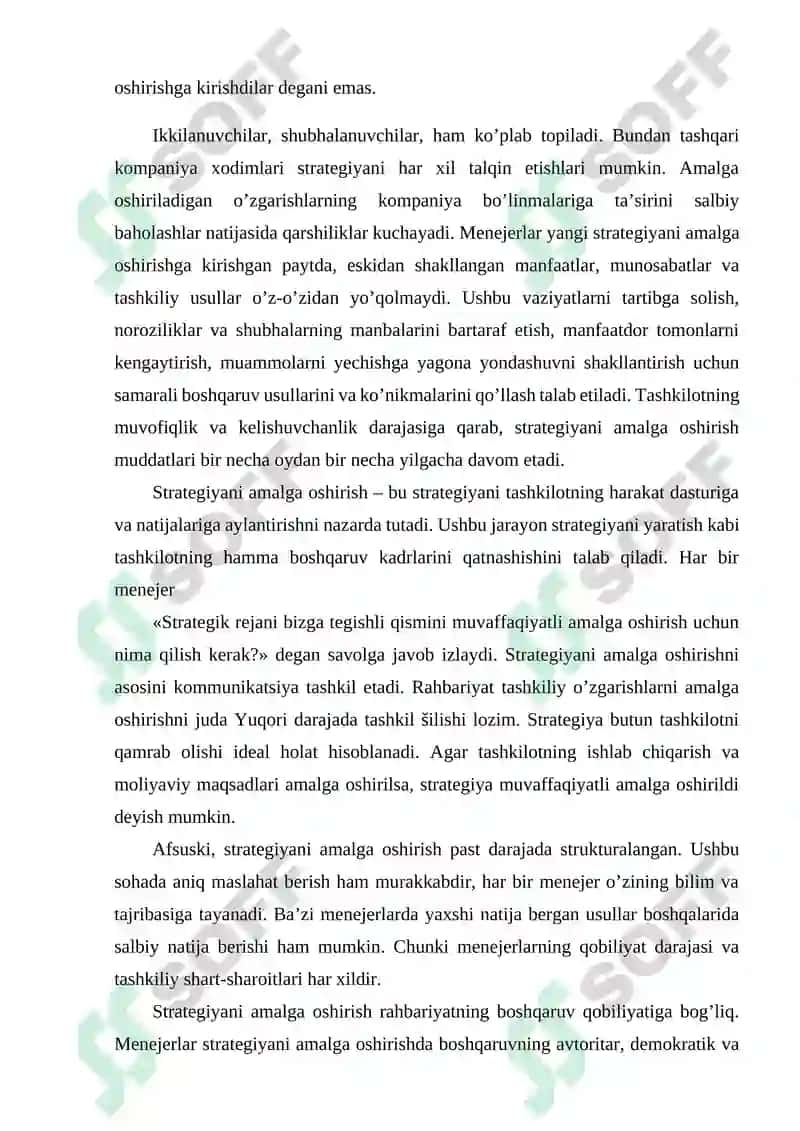 Strategiyani bajarish: bosh qadriyatlar 4