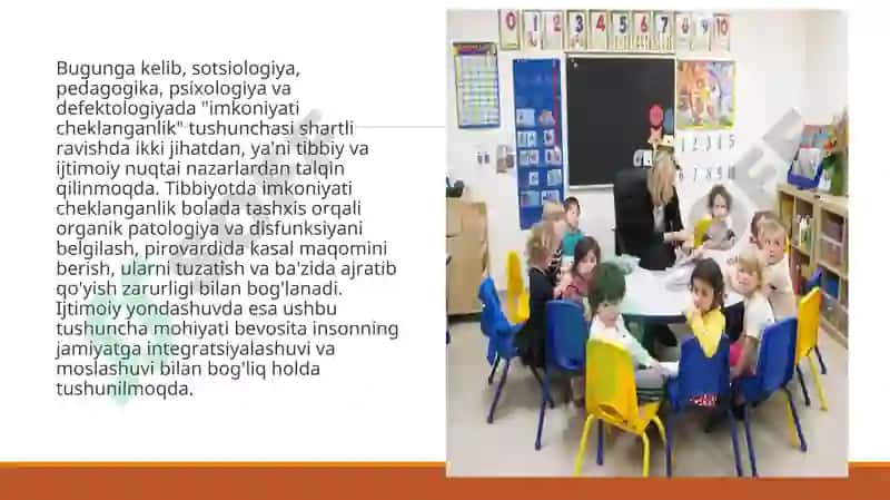 Alohida yordamga muhtoj bolalarda rivojlanishdagi nuqsonning  chuqurligi va tuzilishiga qarab  inklyuziya modellarini tanlash 4