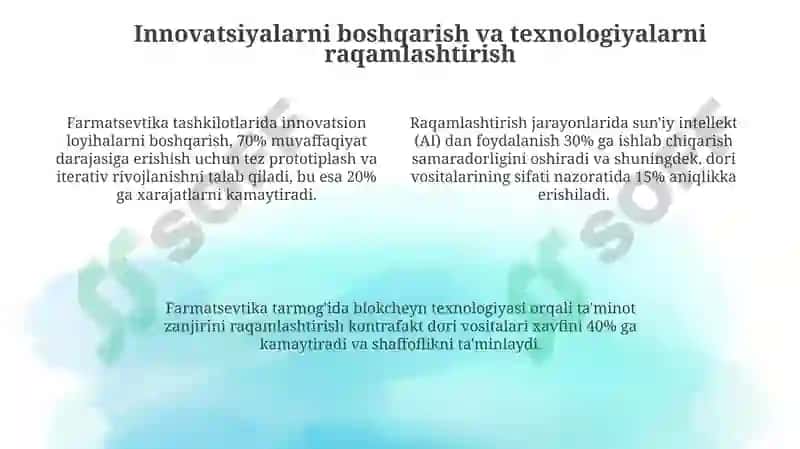 Farmatsevtika tashkilotlarida yetakchilikning asosiy uslublari va strategiyalari 4