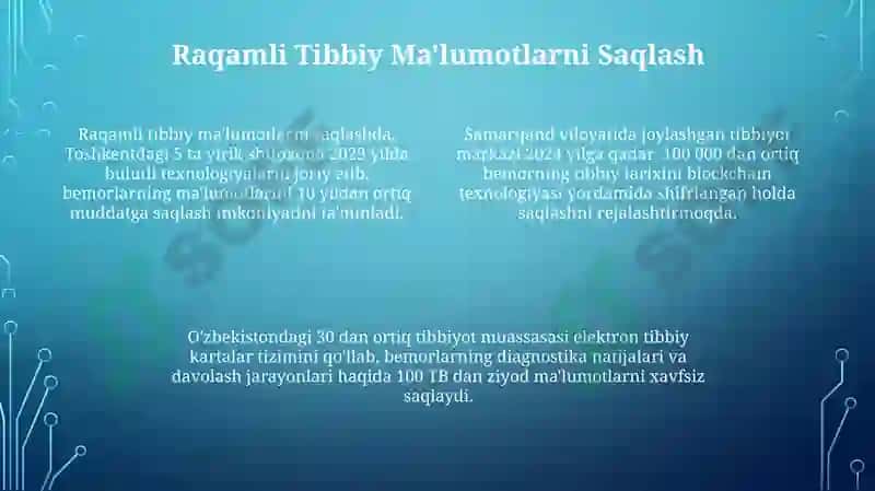 Tibbiyot axborotlarni arxivlash usullari 4