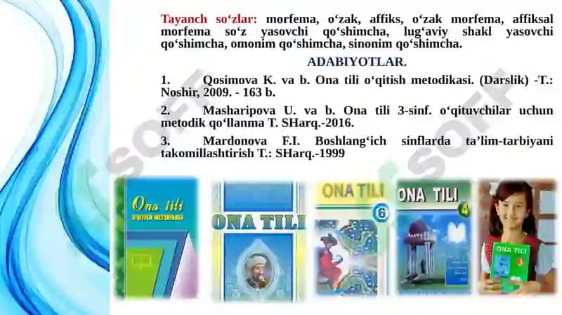 Boshlang‘ich sinflarda so‘zning morfemik tarkibini o‘rganish metodikasi 4