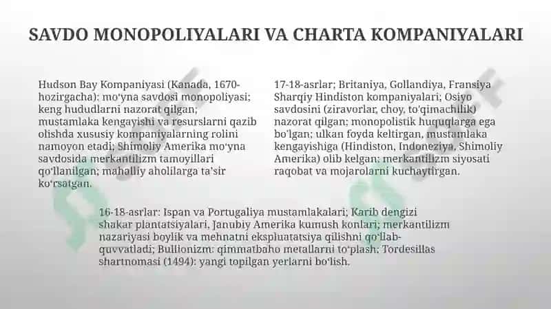 Ilk merkantalizm taʼlimoti va uning namoyondalari 4
