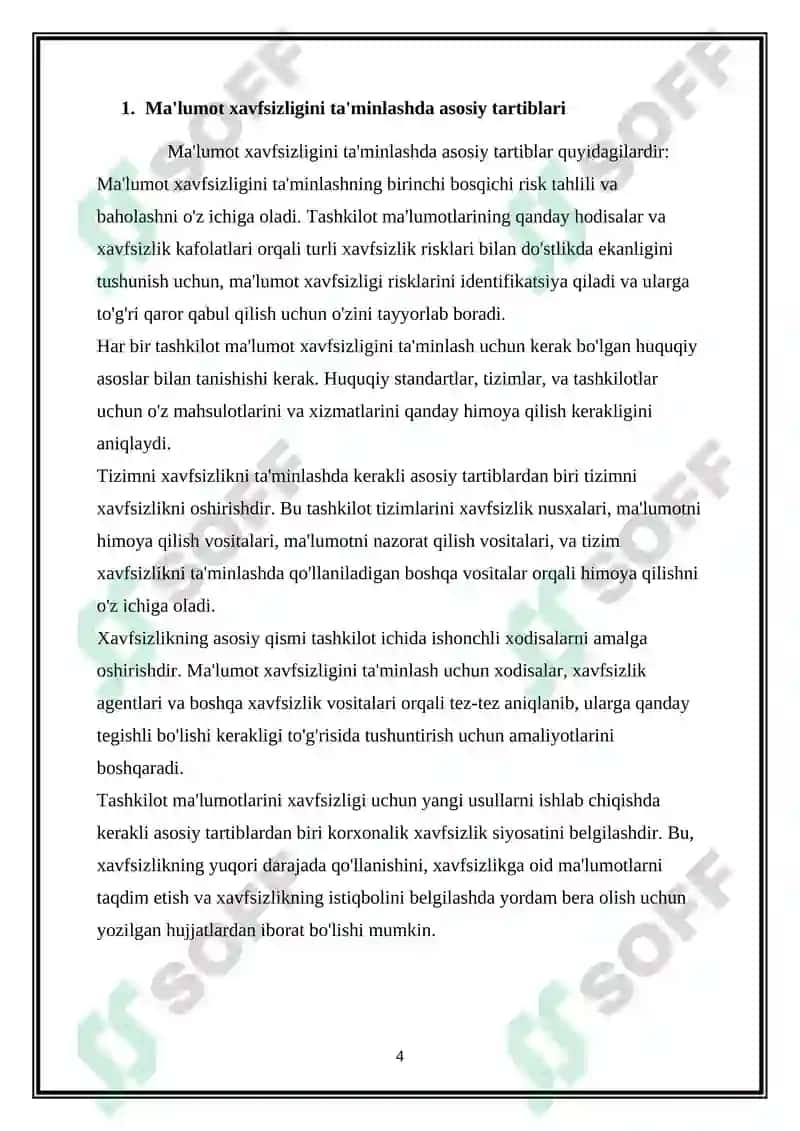 ISO/IEC 27002 (2007) - Axborot texnologiyalari - Xavfsizlik texnologiyasi - Axborot xavfsizligini boshqarish amaliyotlari 4