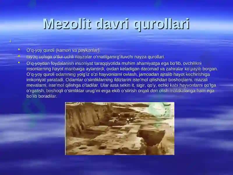 Mezolit davri manzilgohlari va ixtirolari 4