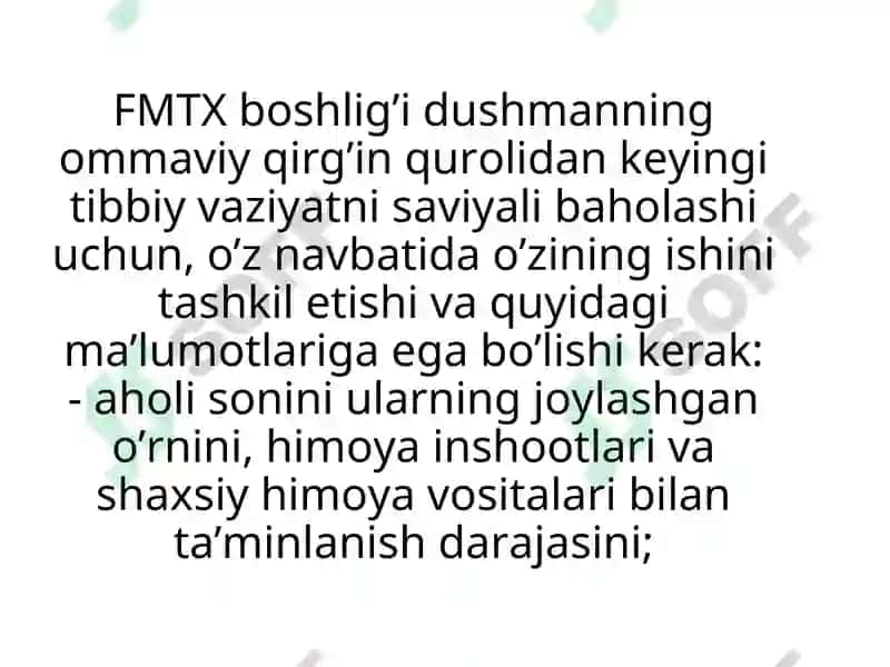 SHIKASTLANISH O’CHOG’IDA DASTLABKI UMUMIY, DASTLABKI TIBBIY YORDAMNI TASHKIL ETISH 4