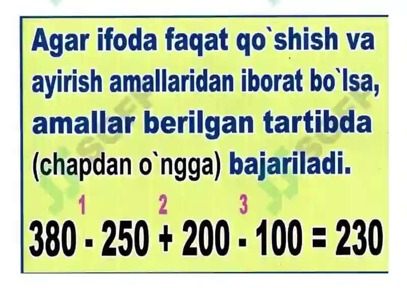 Matematika 4-sinf. Ko'rgazmalar to'plami I 4