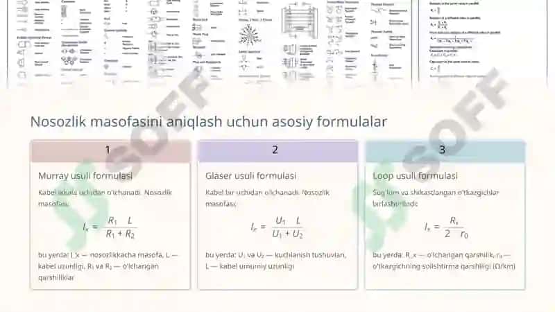 Kabelliniyalarida nosozliklarni aniqlash va hisoblash 4