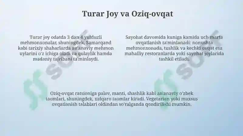 Sayohat Dasturi Tafsilotlari 4