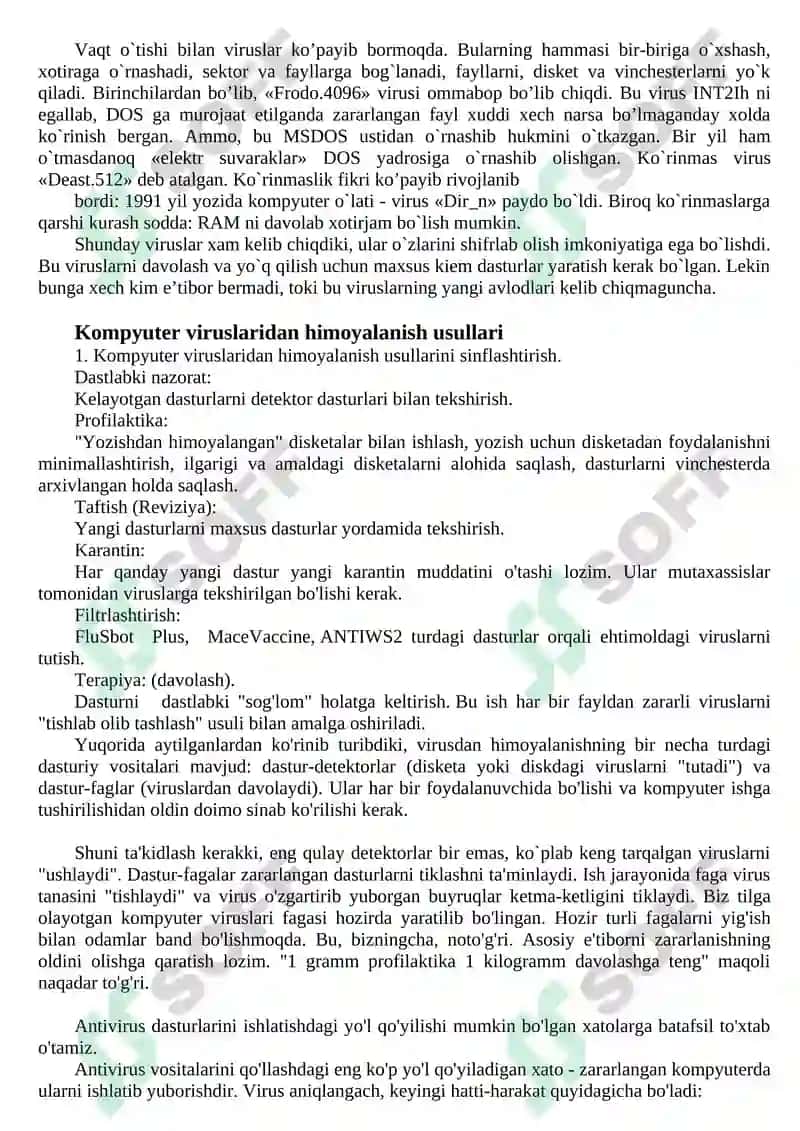 Virus va Antivirus dasturi 4