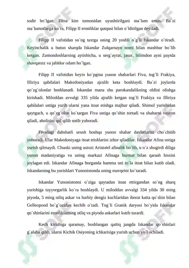 Makedoniyalik Aleksandrning harbiy yurishlari 4