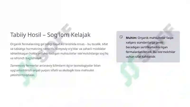 Organik Mahsulotlar Bozoriga Kirish Strategiyasi 4