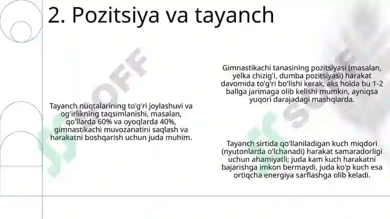 Gimnastika mashqlarini bajarish texnikasini tahlil qilishning umumiy qoidalari 4