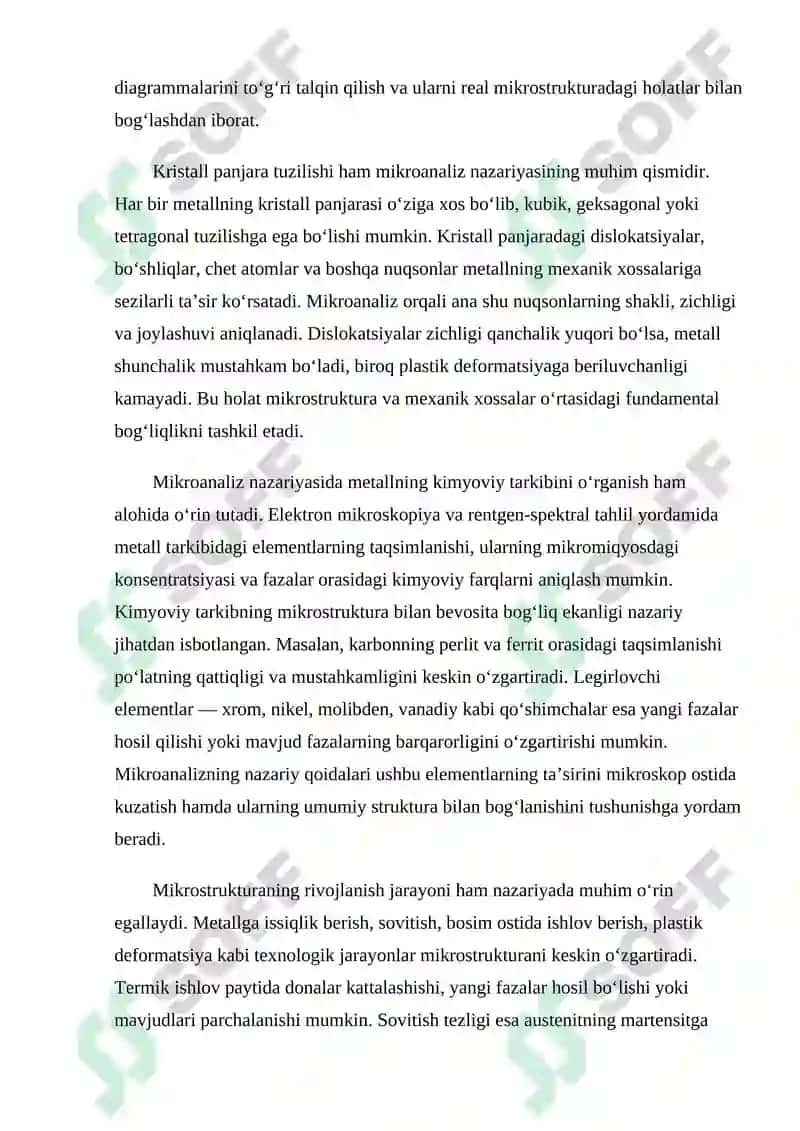 Metallarning ichki tuzilishini Mikroanaliz usulida o‘rganish 4
