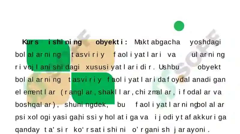 MAKTABGACHA YOSHIDAGI BOLALARNI TASVIRIY FAOLIYATLARINING OʼZIGA XOS XUSUSIYATLARI 4