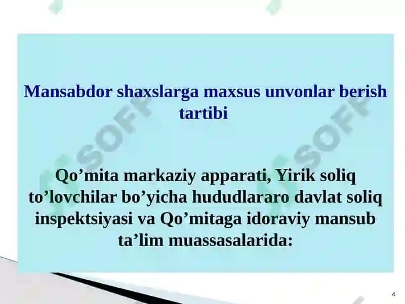 Davlat soliq xizmati organlarining roli 4