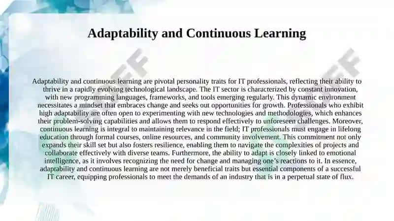 Personality Traits of IT Professionals 4