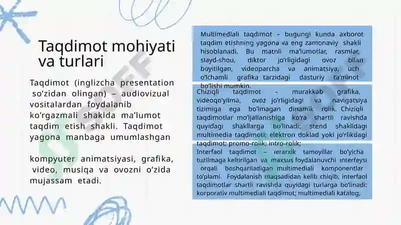 Taqdimottayyorlash va taqdim etish usullari va vositalari 4