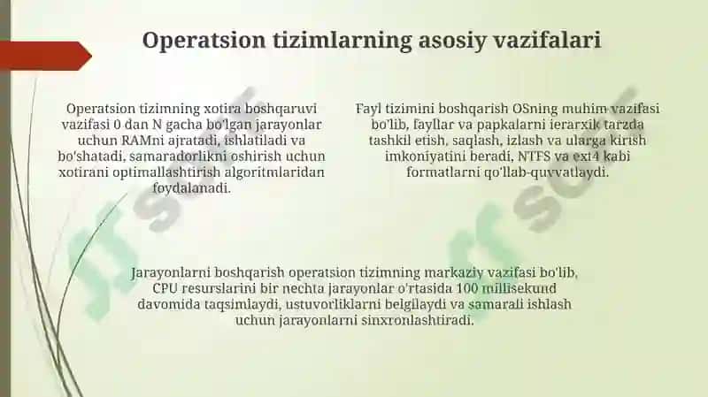 Operatsion tizimlar,ularning turlari 4