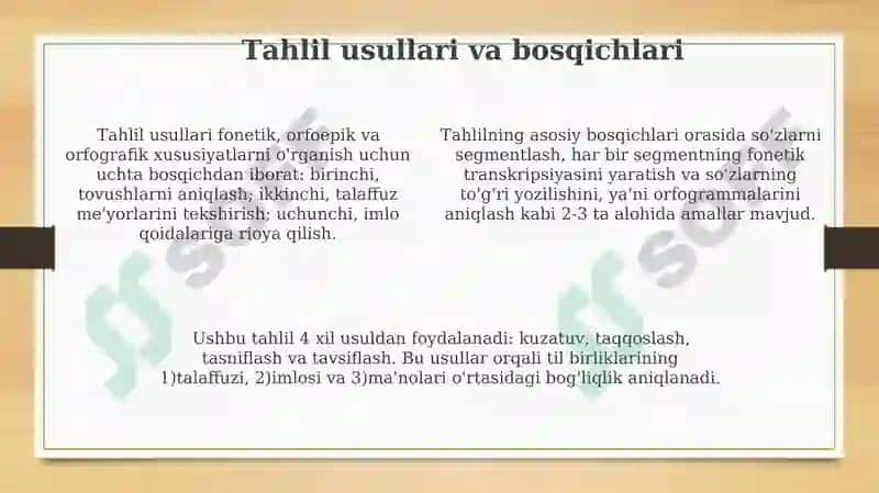 Kompleks fonetik-orfoepik-orfografik tahlil 4