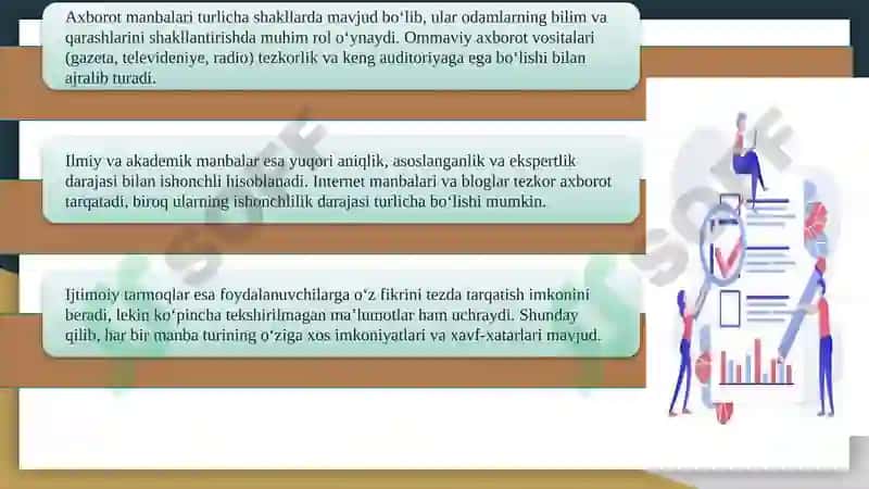 Axborot manbalarining ishonchliligini baholash usullari 4