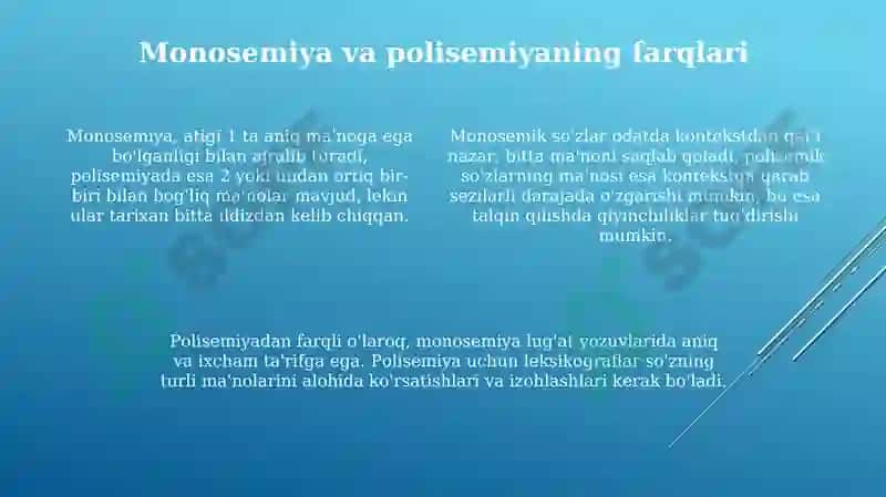 Sinonimiya va Polisemiya 4