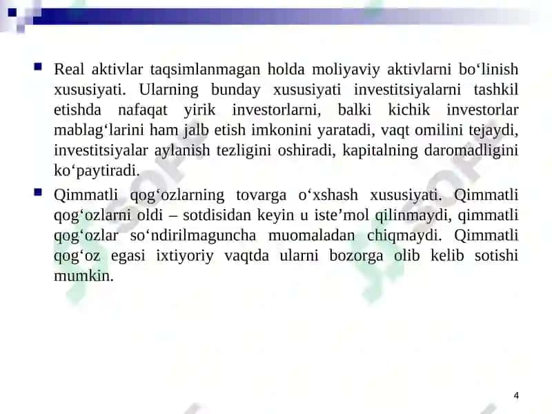 Xalqaro moliya va Xalqaro moliya bozori 4