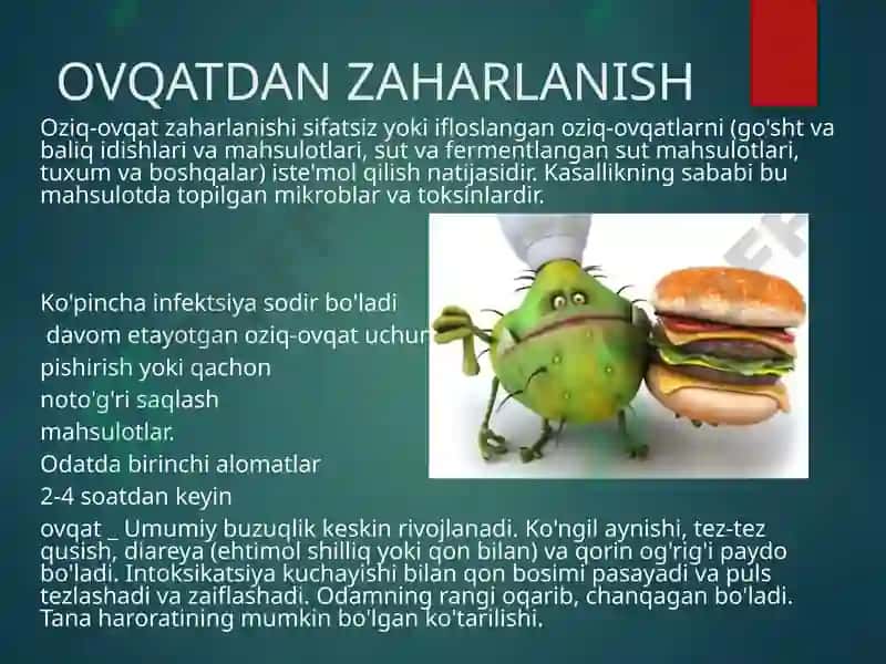 Zaharlanish haqida umumiy ma'lumot 4