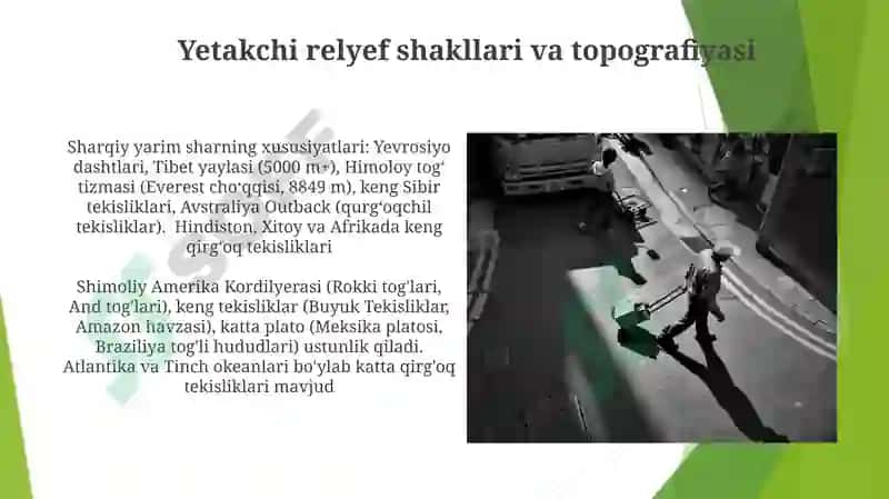 G'arbiy va Sharqiy yarim sharlarda joylashgan materiklarga qiyosiy tavsif 4