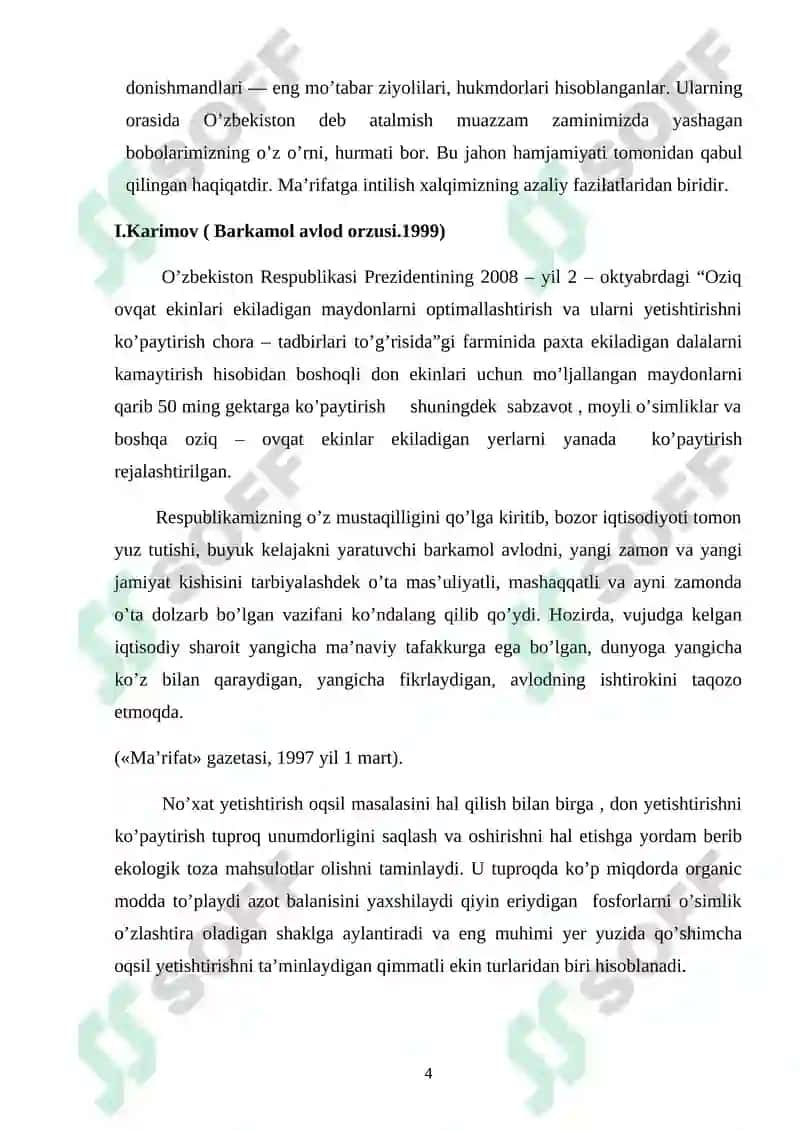 Burchoqdoshlar oilasi kurs ishi 4