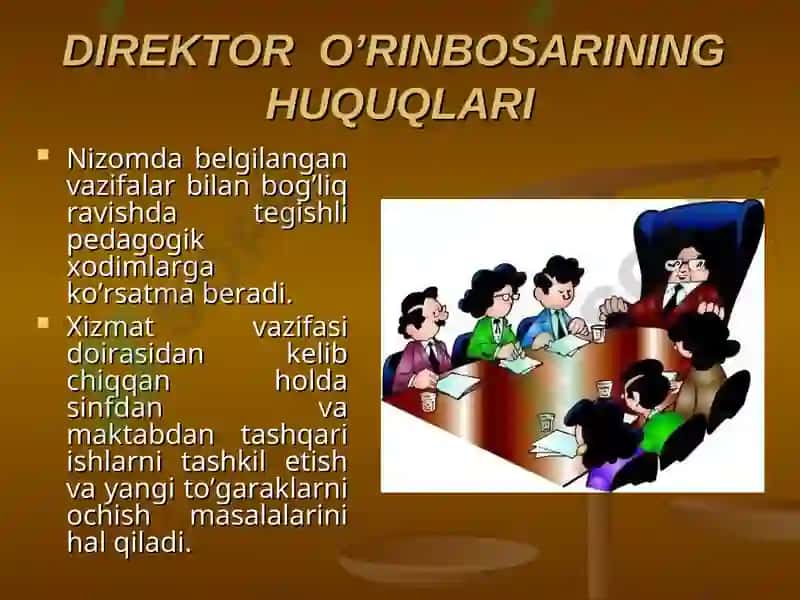 Sinfdan va maktabdan tashqari ishlarni amalga oshirishda direktor o‘rinbosarining ish metodikasi 4