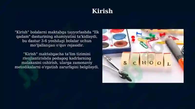 Maktabgacha taʼlim tizimini rivojlantirishning ustuvor yoʻnalishlari 4