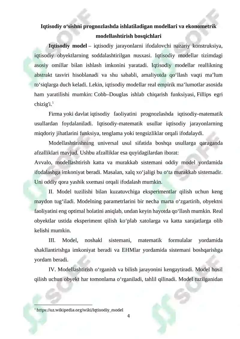 IJTIMOIY-IQTISODIY RIVOJLANISHNI DASTURLASH VA PROGNOZLASHTIRISHNING ZARURLIGI 4
