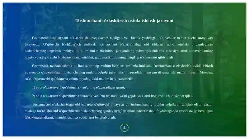 Grammatika va So'z yasalishiga oid mashqlar 4
