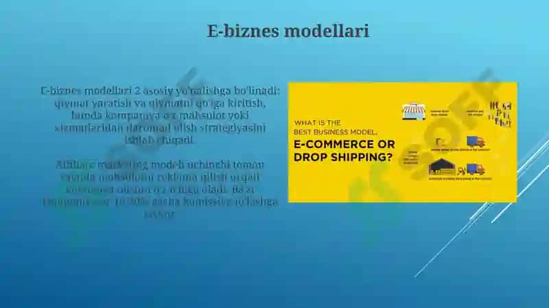 Elektronbiznes va elektrontijorat modellari 4