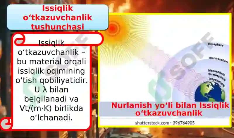 Barqaror va Nobarqaror issiqlik o'tkazuvchanlik hodisasi slayd 4