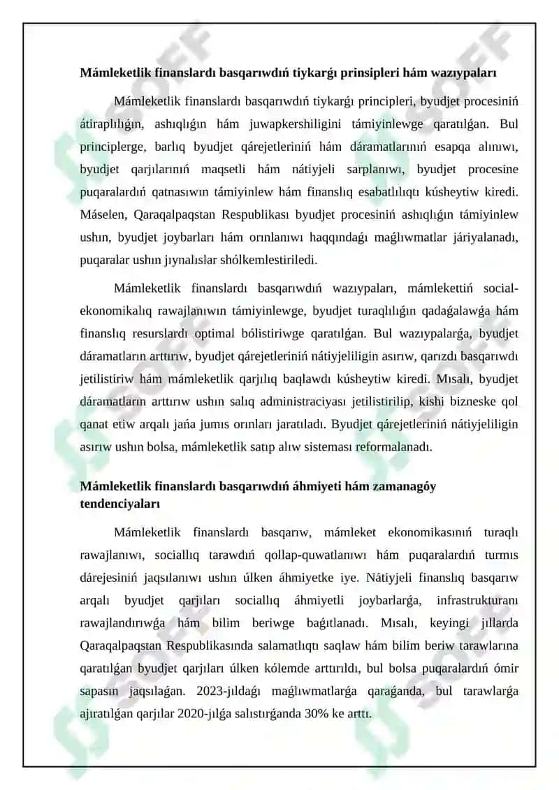 Mámleketlik Finanslardı Basqarıw 4