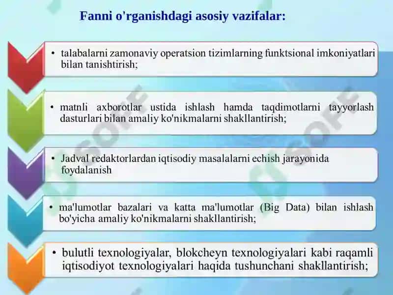IAKTT Fanining Ahamiyati, Maqsadi va Vazifalari 4