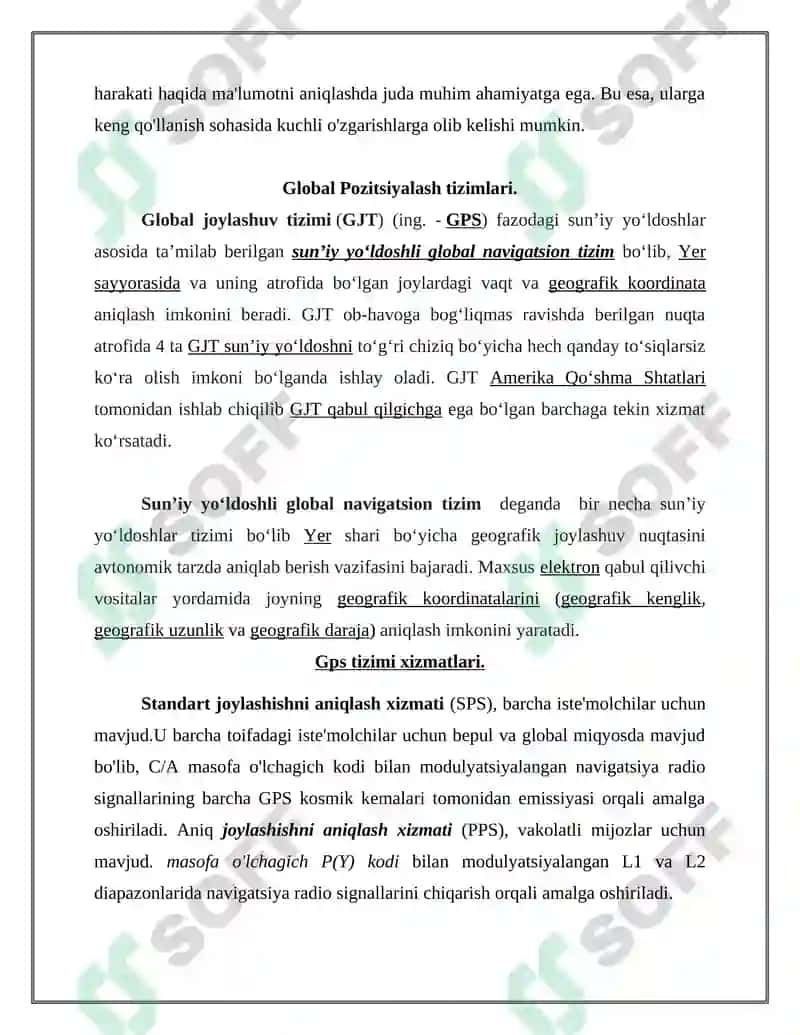 Global Pozitsiyalash tizimlari 4