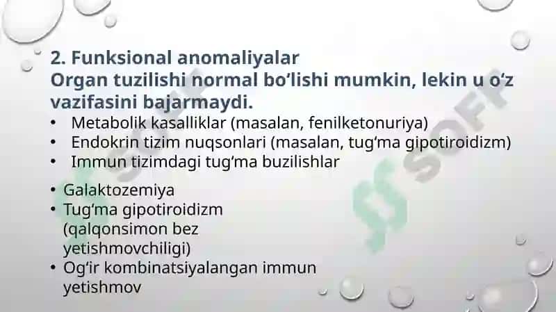 Tug’ma Anomaliyalar. Chala tug’ilganlardagi buzilishlar 4