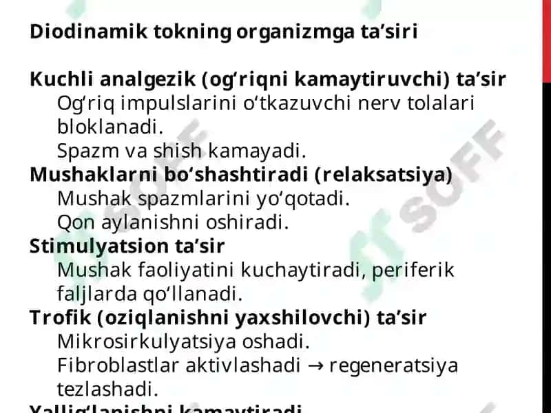 DIODINAMIK TOKLAR BILAN DAVOLASH USULI 4