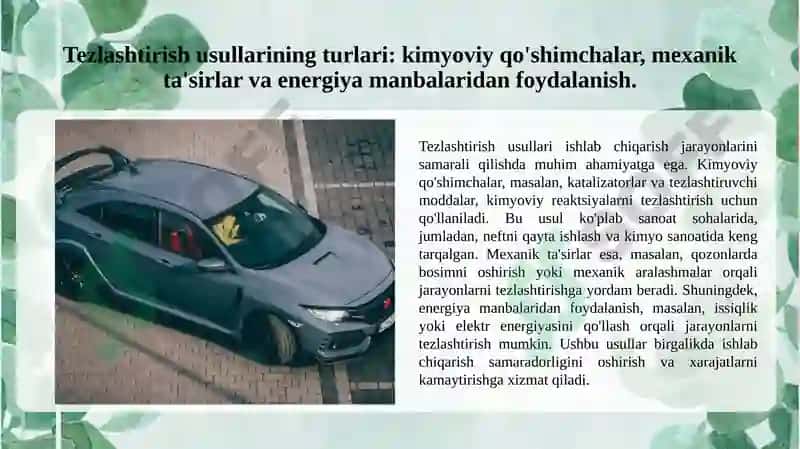 Bog‘lovchi materiallarining qotish jarayonlarini normal va yuqori temperatura sharoitlarida tezlashtirish usullari 4
