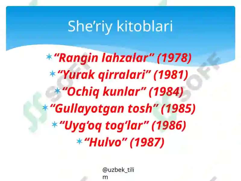 Shavkat Rahmon hayoti va ijodi. She'rlari 4