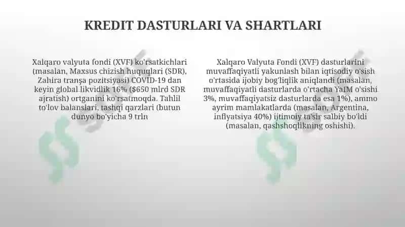 Xalqaro valyuta fondining moliyaviy koʻrsatgichlari taxlili 4