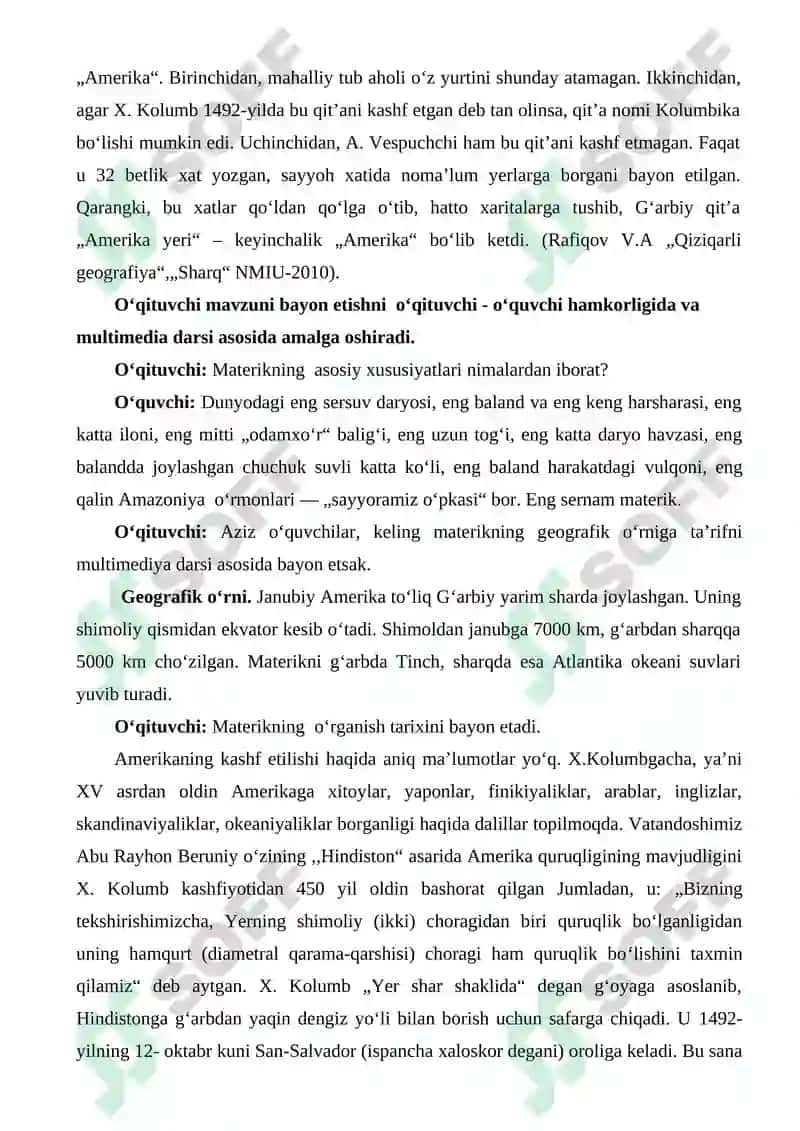Janubiy Amerikaning geografik o‘rni 4