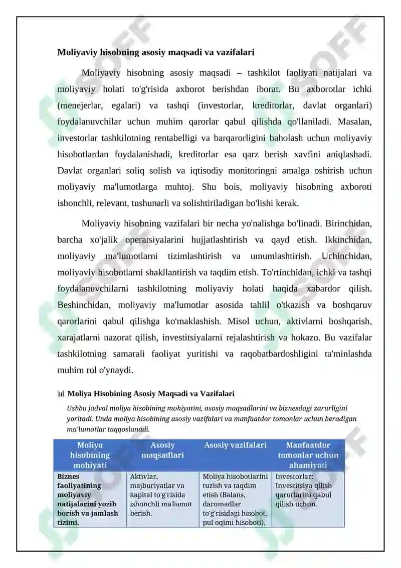 Biznesda moliyaviy hisobning mazmuni va zarurligi 4