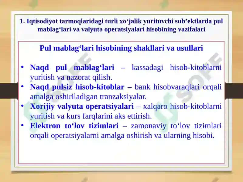 Pul mablag’lari va valyuta operatsiyalari hisobi 4