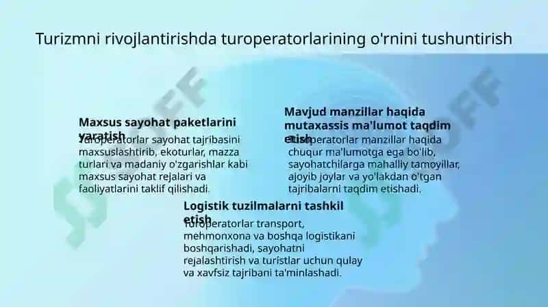 Turizmning iqtisodiy ahamiyatini oshirishda turoperatorlarning o'rni 4