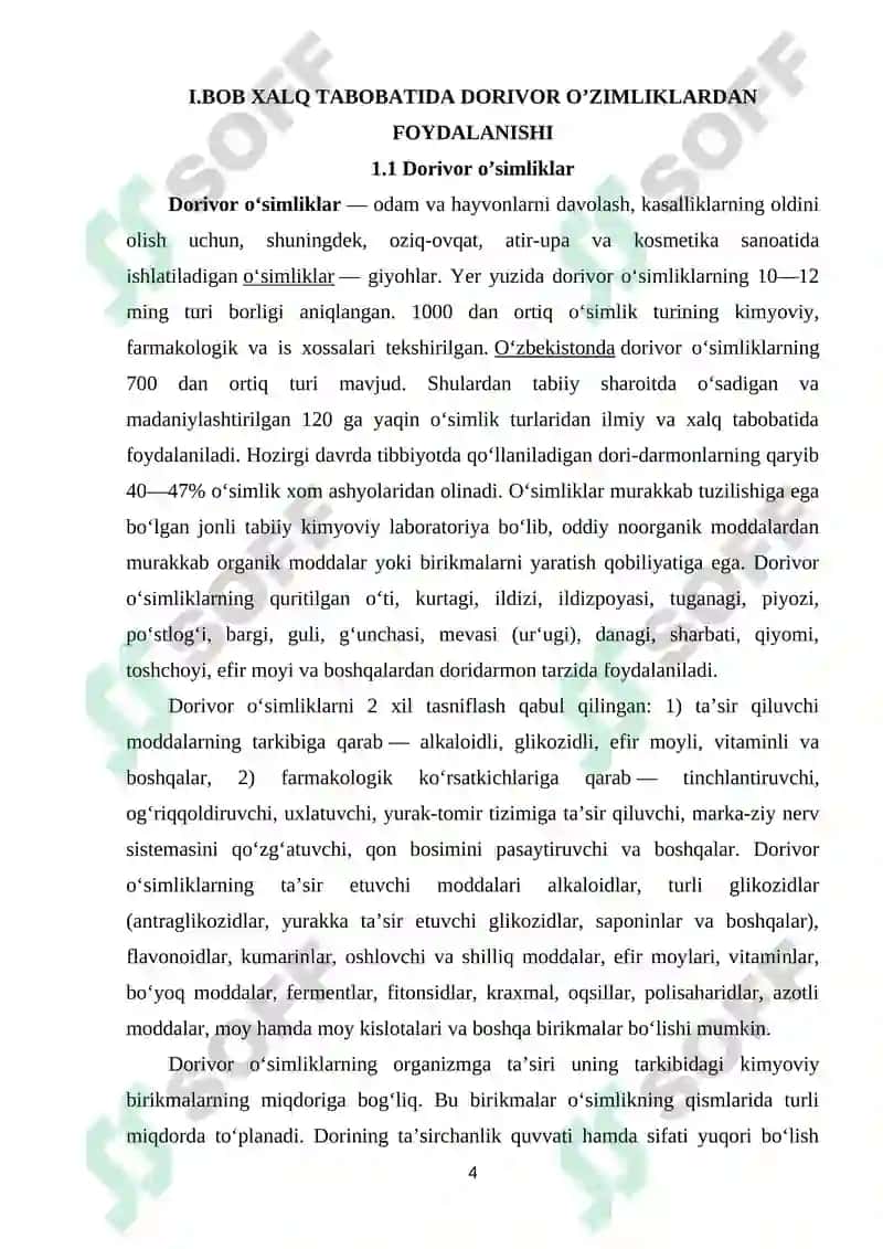 XALQ TABOBATIDA KENG QO’LLANILADIGAN DORIVOR O’SIMLIKLAR VA ULARGA BOTANIK TAFSIF 4